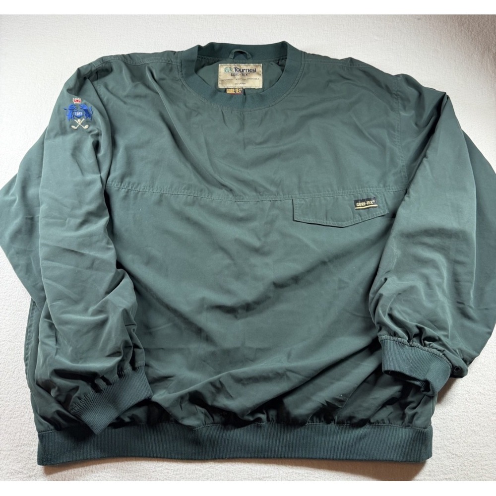 Tourney Gore-Tex Golf Pullover Jacket Mens XXL Green Waterproof Windproof 1897